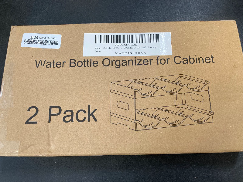 Photo 1 of Damomo Water Bottle Organizer for Stanley 40 oz, 2 Pack Stackable Water Bottle Organizer, Clear Holder for Tumbler Travel Mug Cup, Kitchen Pantry Refrigerator Organization and Storage