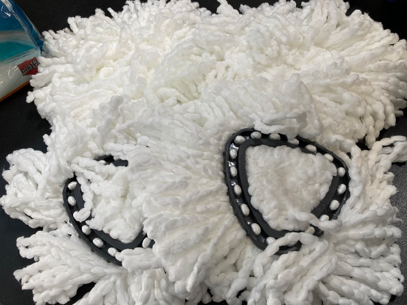 Photo 1 of 4 Pack Spin Mop Replacement Heads Microfiber Mop Refills Replace Heads Safe for All Hard-surfaced Floors Includes 2 Extra Microfiber Cleaning Cloths
