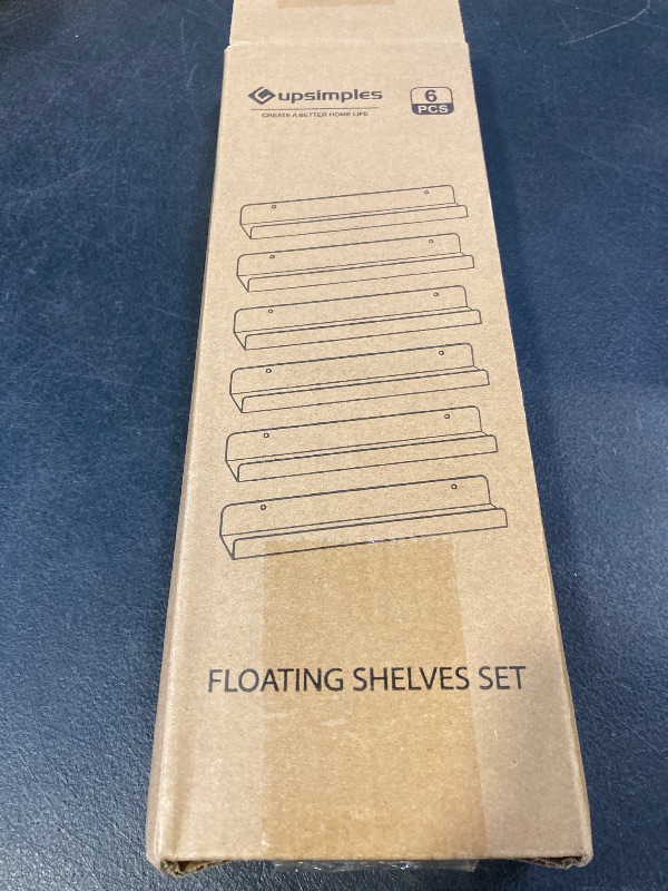 Photo 1 of upsimples 6 Pack Clear Acrylic Shelves, 12" Nursery Bookshelves for Wall, Floating Bookshelf for Kids Baby, Vinyl Display, Record Holder, Magazine Rack, Picture Ledge Shelf