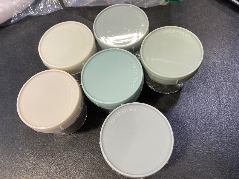 Photo 1 of KeaBabies 6pk 4oz Glass Baby Food Containers with Lids - Leak-Proof, Microwavable Small Glass Jars, Baby Purees & Toddler Snack Storage Containers, BPA-Free, Dishwasher & Freezer Safe (Sage)