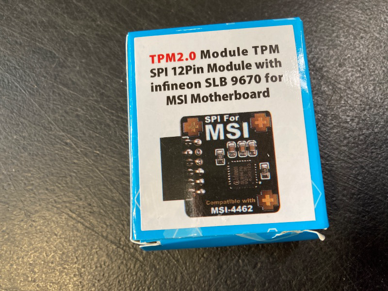 Photo 1 of NewHail TPM2.0 Module TPM SPI 12Pin Module with infineon SLB 9670 for MSI Motherboard Compatible with TPM2.0(MS-4462)