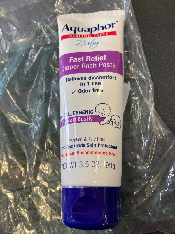 Photo 1 of Aquaphor Baby Diaper Rash Paste - For Serious Diaper Rash and Flare-ups - 3.5 Oz. Tube