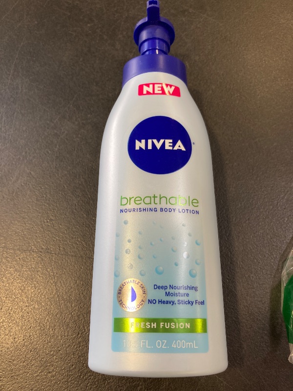 Photo 1 of NIVEA Breathable Nourishing Body Lotion Fresh Fusion, Body Lotion for Dry Skin, 13.5 Fl Oz Pump Bottle