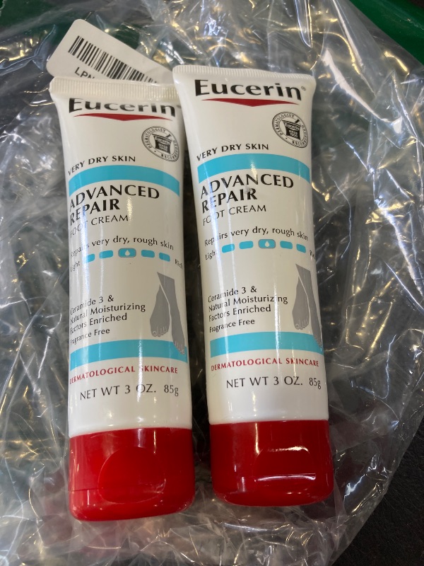 Photo 1 of Eucerin Advanced Repair Foot Cream, Skin Care Gifts for Mom, Fragrance Free Foot Care Cream for Dry Feet and Heels, 3 Oz Tube