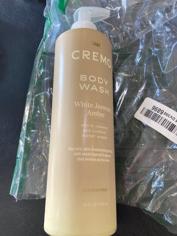 Photo 1 of Cremo White Jasmine Amber Skin Moisturizing Body Wash for Women, Notes of White Jasmine, Red Currant, and Sweet Amber, 16 Fl Oz
