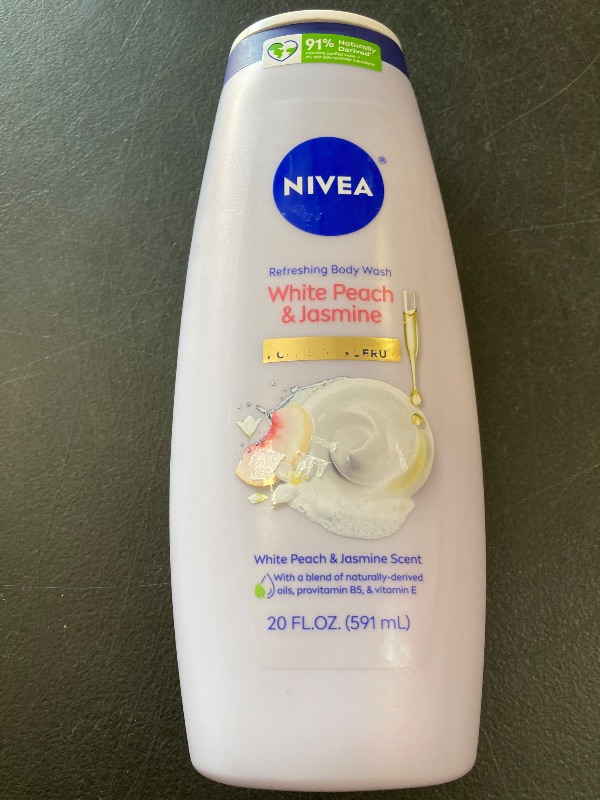 Photo 1 of NIVEA Refreshing White Peach and Jasmine Body Wash with Nourishing Serum, Scented Body Wash for Women, Enriched with Provitamin B5 and Vitamin E, 20 Fl Oz Bottle