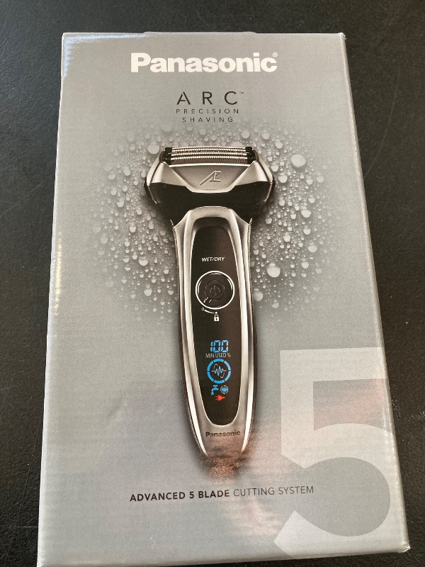 Photo 1 of Panasonic ARC5 Electric Razor for Men with Pop-Up Trimmer, Wet/Dry 5-Blade Electric Shaver with Intelligent Shave Sensor and Multi-Flex Pivoting Head – ES-LV65-S (Silver)