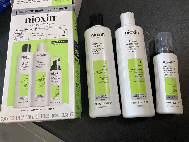 Photo 1 of Nioxin Scalp + Hair Thickening System 2 | For Natural or Untreated Hair with Progressed Thinning| Full Size| 3 Month Supply