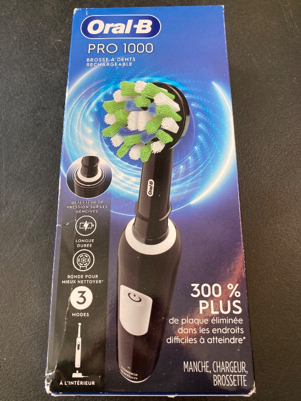 Photo 1 of Oral-B Pro 1000 Rechargeable Electric Toothbrush, Black