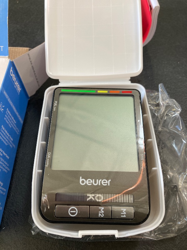 Photo 1 of Beurer BC81 Wrist Blood Pressure Monitor – XL Display, Arrhythmia Detection, 120 Memory Sets – XL Blood Pressure Cuff Wrist for Home Use, Automatic Blood Pressure Machine with Storage Case, Batteries