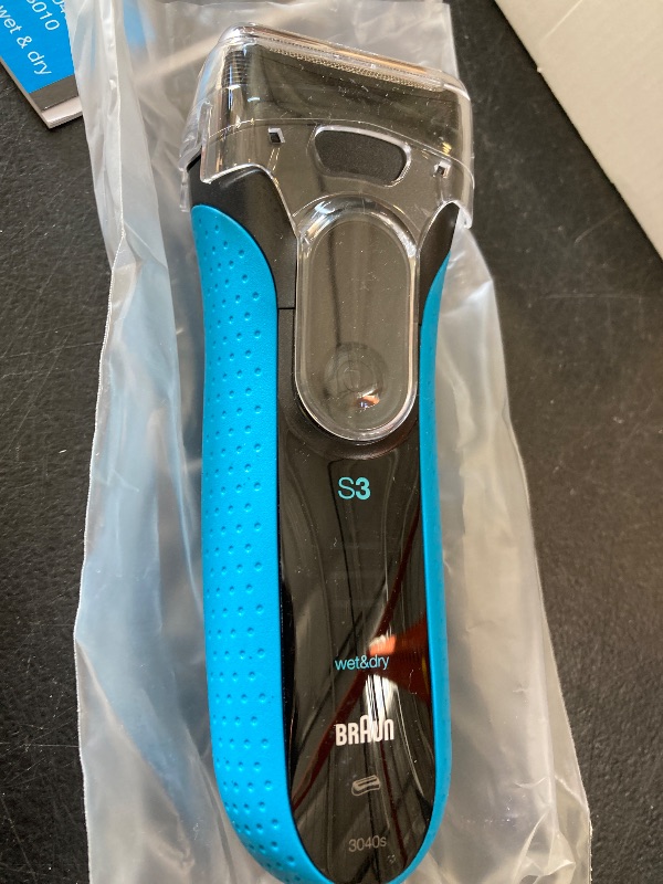 Photo 1 of Braun Electric Series 3 Razor with Precision Trimmer, Rechargeable, Wet & Dry Foil Shaver for Men, Blue/Black, 4 Piece