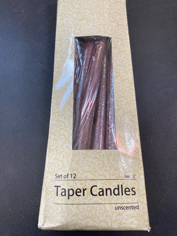 Photo 1 of 12 Inch Brown Taper Candles