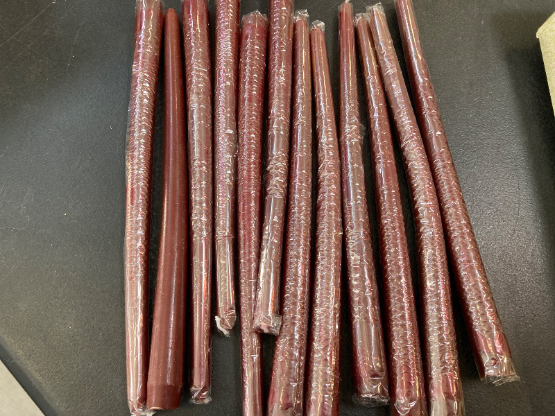 Photo 1 of 12 Inch Brown Taper Candles
