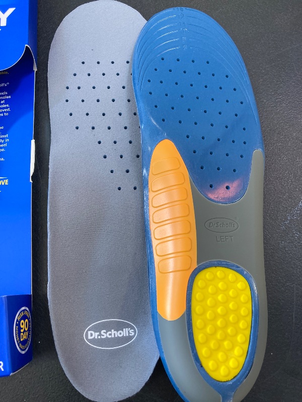 Photo 1 of Dr. Scholl's Heavy Duty Support Insole Orthotics, Big & Tall, 200lbs+, Wide Feet, Shock Absorbing, Arch Support, Distributes Pressure, Trim to Fit Inserts, Work Boots & Shoes, Men Size 8-14, 1 Pair