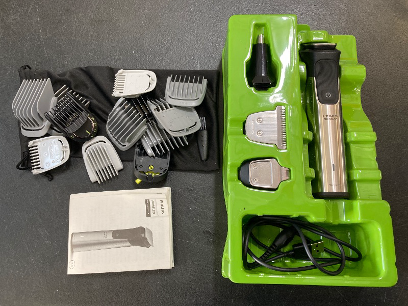 Photo 1 of Philips Norelco Multigroom 7000 Series, All-in-One Trimmer, Beard Trimmer and Hair Clipper, 19-Piece Men's Grooming Kit for Beard, Head, Hair, Body, and Face, Soft Pouch, MG7910/49