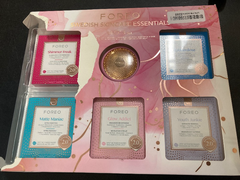 Photo 1 of FOREO UFO 3 Set -5-in-1 Full-spectrum Facial Mask Device - Face Moisturizer Set - Warming, Cooling - 30 Anti Aging Hydrating Face Masks Beauty (5 x 6) - Skin Care & Face Care Set