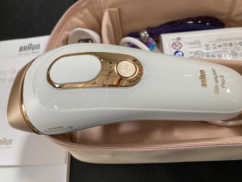 Photo 1 of Braun IPL at Home Laser Hair Removal for Women and Men, Silk Expert Pro 5 PL5137 with Venus Swirl Razor, Long-Lasting Reduction in Hair Regrowth for Body & Face, Corded, PL5137