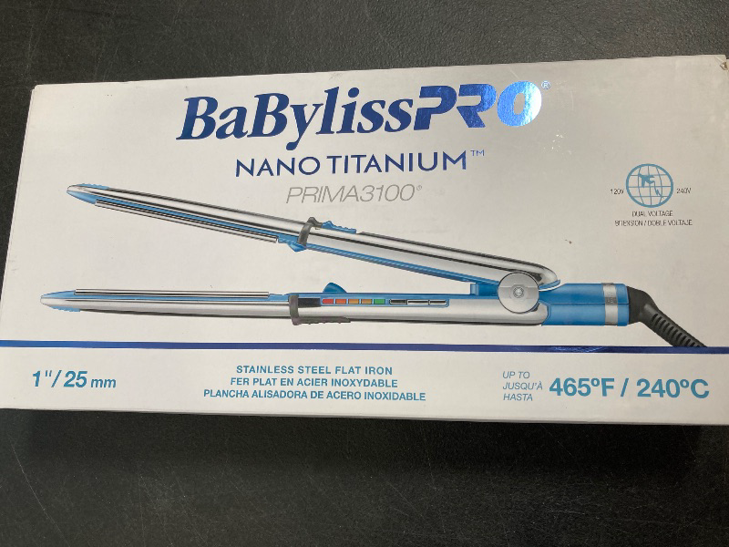 Photo 1 of BaBylissPRO Nano Titanium Flat Iron Hair Straightener, 1" Prima Iconic Hair Straightener Iron & Curling Iron for Professional Salon Results and All Hair Types