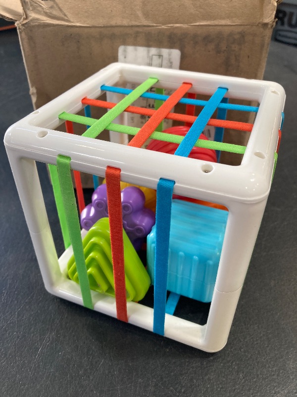 Photo 1 of Aprilwolf Montessori Toys for 1 Year Old, Cube & 6 Sensory Shape Blocks, Baby Toys 12-18 Months, Developmental Infant Birthday Gifts for Learning Toddler Age 1 2 3