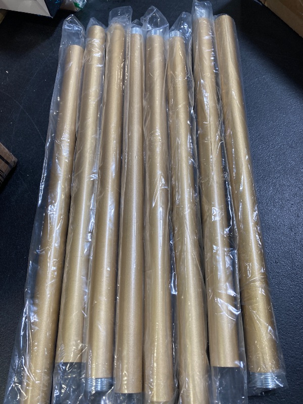 Photo 1 of HEI! DEAR Gold Curtain Rods 72 to 144 Inch(6-12FT),1 Inch Long Curtain Rod, Adjustable Heavy Duty Curtain Rods, Modern Decorative Drapery Rods, Telescoping Window Single Curtains Rods 36-150",Brass Gold