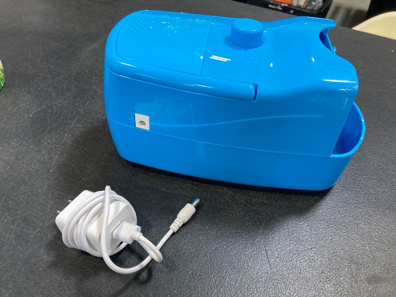 Photo 1 of Bubble Machine, Automatic 18000+ Per Minute Big Bubbles Blower Maker for Kids Toddlers with 2 Speeds,6 Wands, Operated by Plugin or Batteries for Outdoor/Indoor Birthday Parties, Wedding (Blue)