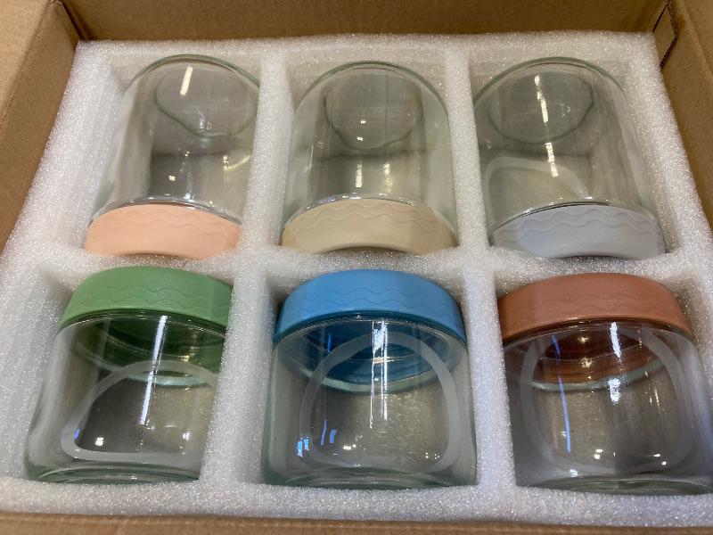 Photo 1 of DRKIO 10 & 16 Oz Overnight Oats Containers with Lids - 6 Pack Glass Storage Jars with Airtight Lids Wide Mouth Mason Food Jars Great for Meal Prep Salad Chia Pudding Snacks Yogurt Sugar Spice Cereal