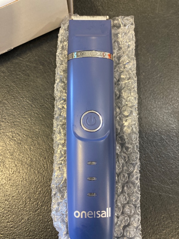 Photo 1 of oneisall 4-in-1 Cordless Dog Grooming Kit with 2-Speed Clippers, Low Noise Paw Trimmer & Rechargeable Quiet Nail Grinder for Dogs and Cats (blue)