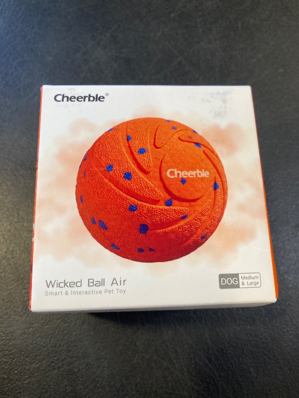 Photo 1 of Cheerble Smart Interactive Dog Toy, Wicked Ball AIR, Automatic Moving, Bouncing, Rotating, IPX7 Waterproof Rating, Active Rolling Ball for Medium and Large Dogs