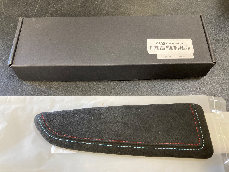 Photo 1 of BETTERHUMZ Car Door Armrest Cushion Pad for Alcantara Suede, Car Elbow Rest Pad for BMW 3 4 5 6 7 8 X1 X3 X4 X5 X6 Z4 Series Car Accessories (Left, Blue red line)