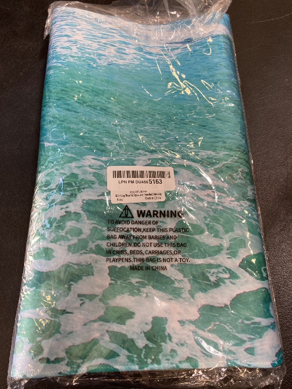 Photo 1 of ARTSO Large Mouse Pad Ergonomic Keyboard Wrist Rest Support Combo, Non-Slip Memory Foam Gel Extended Desk Mat Protector, Ocean Beach Sunbathing