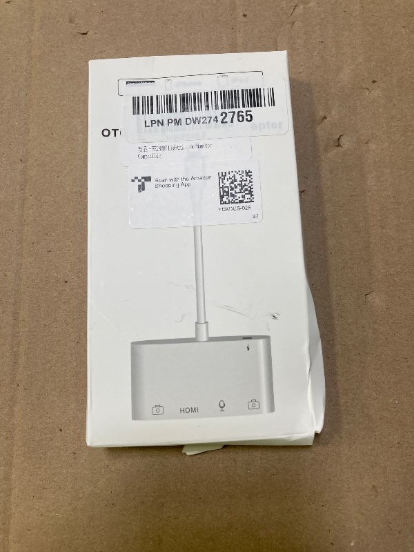 Photo 1 of FEINODI Lightning to HDMI Adapter for iPhone/iPad to TV, Dual USB OTG Adapter with Microphone Input for Live-Streaming, MIDI Keyboard, Mouse, HD TV/Projector/Monitor Compatible (White)