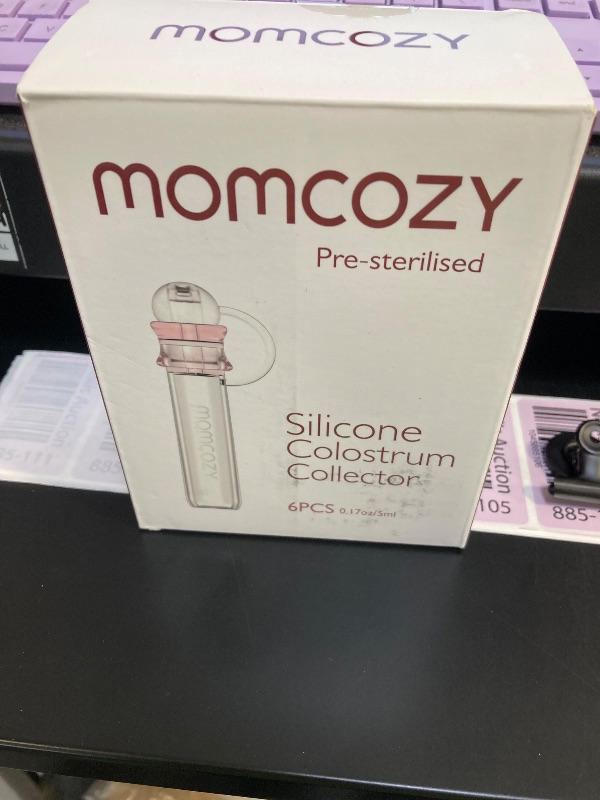Photo 1 of Momcozy Colostrum Collector Reusable Breast Milk Collector with Storage Case and Cotton Wipe, Portable Colostrum Container BPA Free, Multi-Use Collector 5ml-6pcs