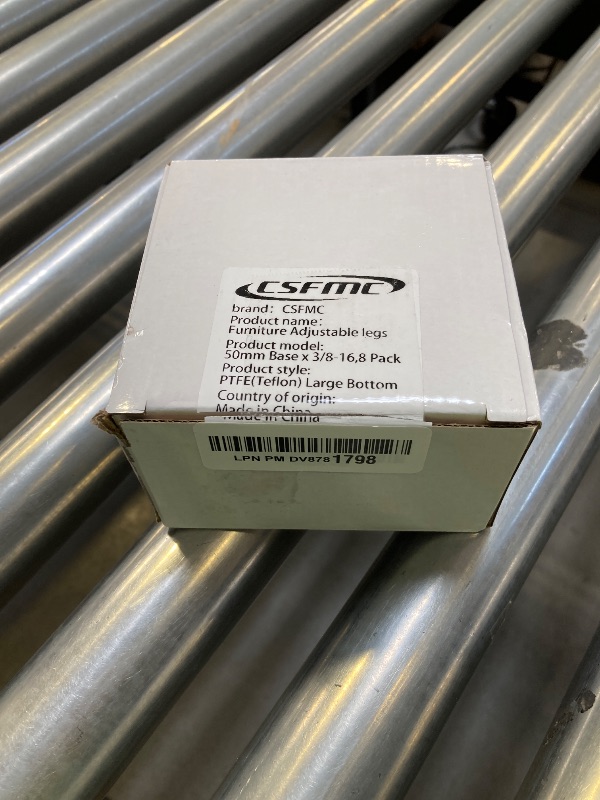 Photo 1 of CSFMC Furniture Leveler PTFE(Teflon) Bottom(50mm Large Base 3/8-16,8 Pack),Thread Shank Adjust Pads,Table/Chair/Cabinet/Sofa Medium Adjustable Legs Leveling,Nuts Installation and Floor Protection
