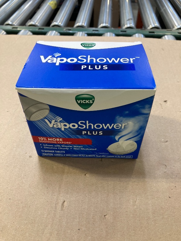 Photo 1 of Vicks, VapoShower Plus, Shower Steamers, Eucalyptus Shower Steamer & Menthol Scent, Clean Dissolving Vapor Shower Tablets, Aromatherapy Shower Steamer & Shower Bombs, 8 count