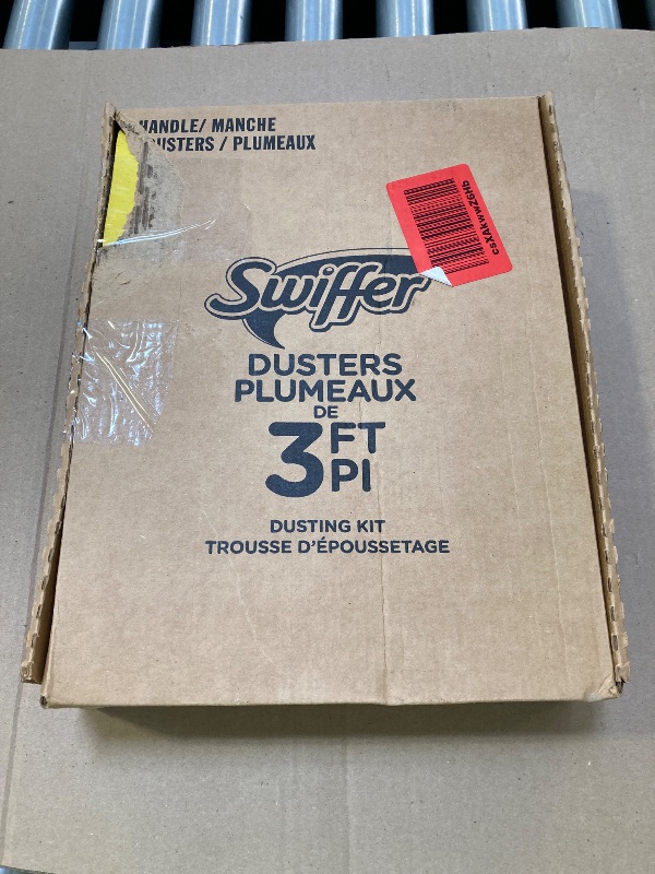 Photo 1 of Swiffer Duster Heavy Duty Dusting Kit, Cleaning Supplies, 3 ft Extended Handle, 1 Duster, 12 Refills