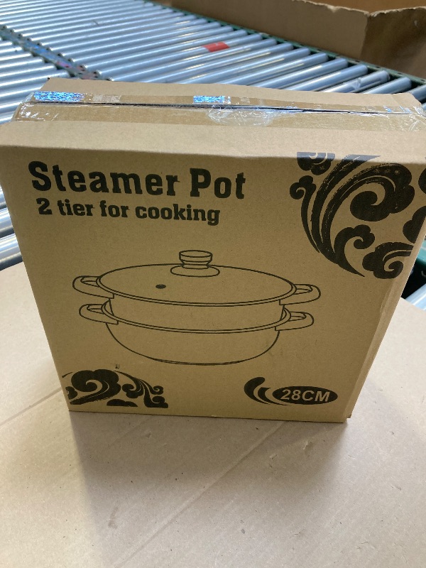 Photo 1 of Steamer for Cooking, 5.0 Quarts Stainless Steel Steamer Pot, 2-Tier Food Steam Pots with Lid for Cooking Vegetables, Seafood, Soups, Stews and Pasta, 11 x 6.1 inch
