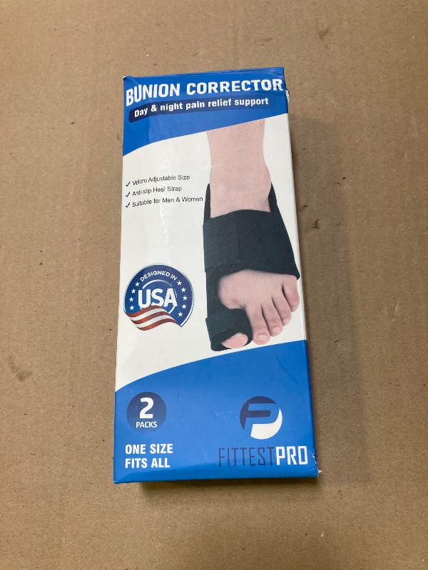 Photo 1 of Fittest Pro Bunion Corrector (2pcs) FSA or HSA Eligible, Orthopedic Bunion Splint, Big Toe Separator Pain Relief, Non-Surgical Hallux Valgus Correction, Hammer Toe Straightener, Day Night Support