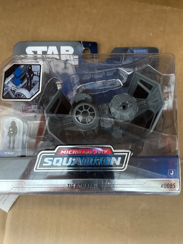 Photo 1 of STAR WARS Micro Galaxy Squadron TIE Bomber - 5-Inch Starfighter Class Vehicle with 1-Inch TIE Pilot Micro Figure Accessory