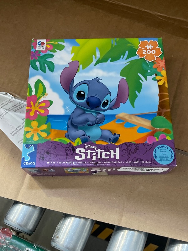 Photo 1 of Ceaco - Disney Friends - Flower Power Stitch - 200 Piece Jigsaw Puzzle