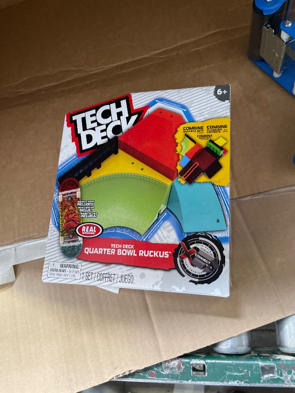 Photo 1 of Tech Deck, Quarter Bowl Ruckus X-Connect Park Creator, Customizable and Buildable Ramp Set with Exclusive Fingerboard, Kids Toy for Ages 6 and up