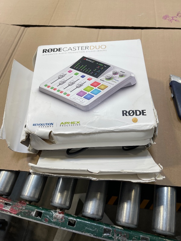 Photo 1 of RØDE RØDECaster Duo Compact All-in-One Audio Production Solution for Podcasting, Streaming, Music Production and Content Creation (White)