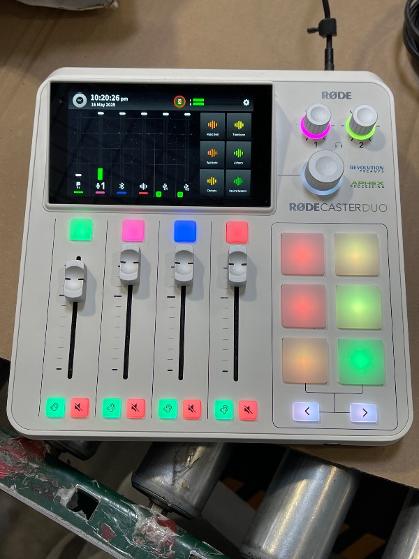 Photo 1 of RØDE RØDECaster Duo Compact All-in-One Audio Production Solution for Podcasting, Streaming, Music Production and Content Creation (White)