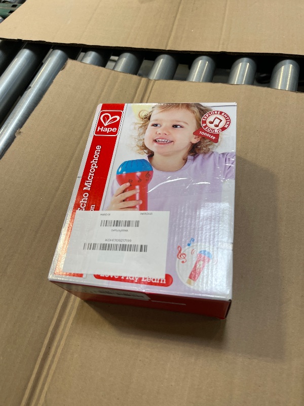 Photo 1 of Hape Mighty Echo Microphone | Battery-Free Voice Amplifying Microphone Toy for Kids 1 Year & Up, Red, Model Number: E0337