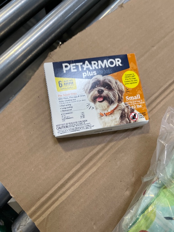Photo 1 of PetArmor Plus Flea and Tick Prevention for Dogs, Dog Flea and Tick Treatment, 6 Doses, Waterproof Topical, Fast Acting, Small Dogs (5-22 lbs)