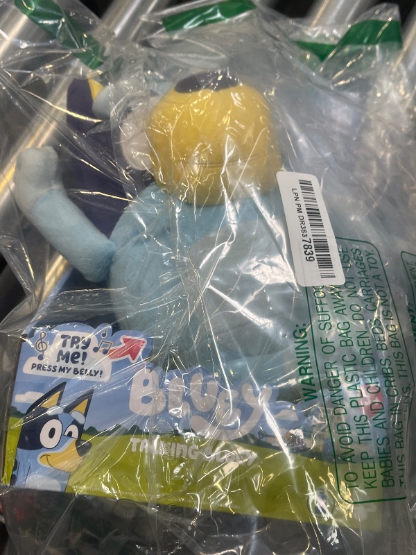 Photo 1 of Bluey 13" Talking Plush – Interactive Stuffed Animal, Sings Theme Song, 9 Phrases from TV Show, Soft Deluxe Fabric, Cuddly Toy for Kids, Batteries Included – Official Bluey Merchandise, Ages 3+