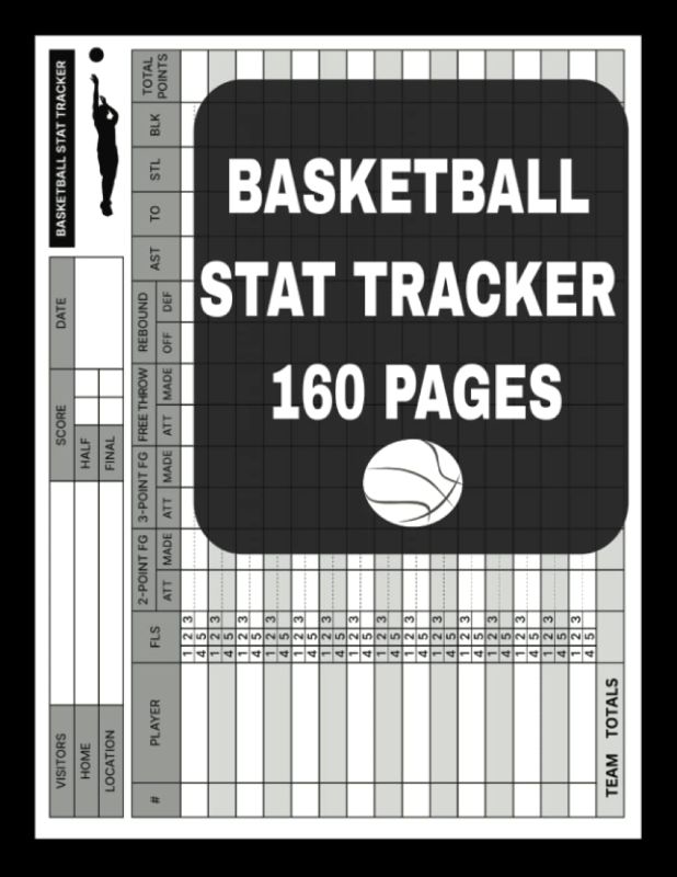 Photo 1 of Basketball Stat Tracker Player Log Book: 160 Pages 8.5" x 11" Basketball Game Stats Book - Basketball Stat Sheet Large Score Keeping Book & Stat Sheet | for Coach, Player Paperback – November 5, 2022
