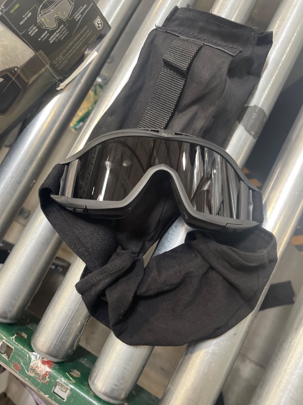 Photo 1 of Revision Desert Locust Military Goggles Essential Kit – Clear and Smoke Lens, Black Frame, One Size – Anti Fog Eye Protection Ballistic Goggles – Made in USA