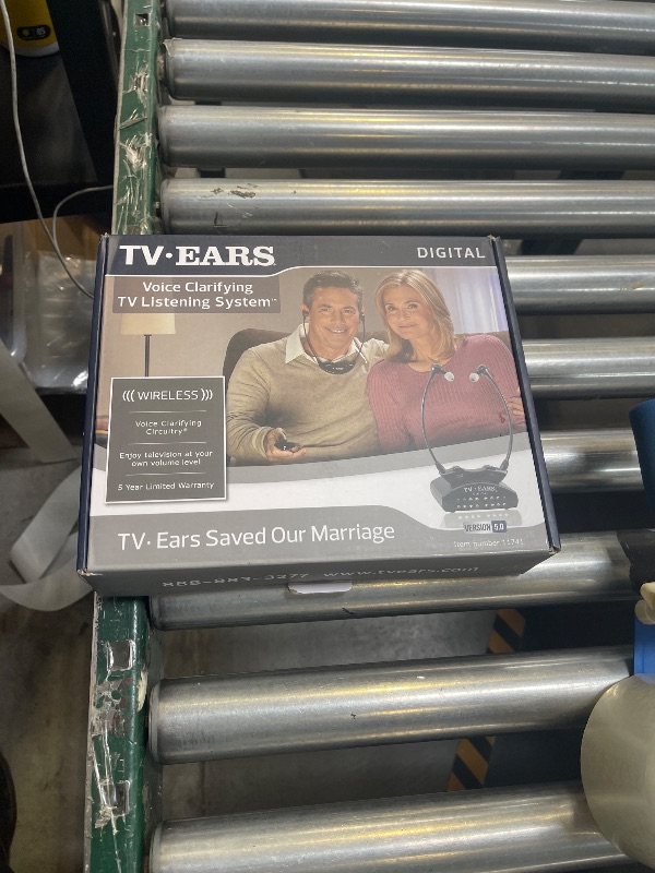 Photo 1 of TV EARS Analog Wireless Headset System, Wireless Headset, Ideal for Seniors & those with Hearing Difficulties, Plug N' Play RF Transmitter with Earbuds, Compatible with Analog TV - 5.0GHz