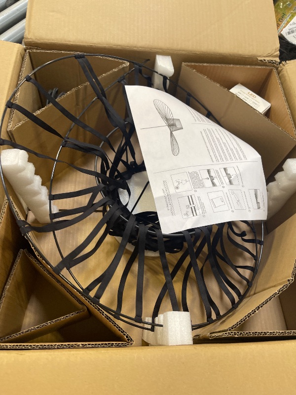 Photo 1 of BK Fudid Vertigo Pendant Light Vintage Chandelier?Glass Fiber + Polyurethane Fiber Cloth Shadow Hat Lamp?High Adjustable??for Living Room Bedroom Dining Hall Corridor Bar?E27?max 40W Black 80CM