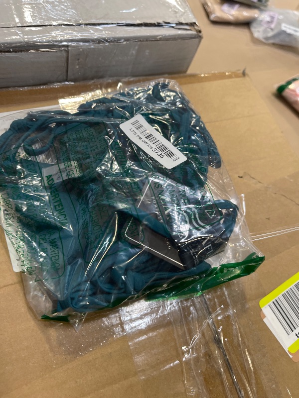 Photo 1 of ZAFUL Women's Strapless Bikini Ribbed Tie Back Ruffle Cutout Bandeau Bikini Set Swimsuit (2-Blue, M)